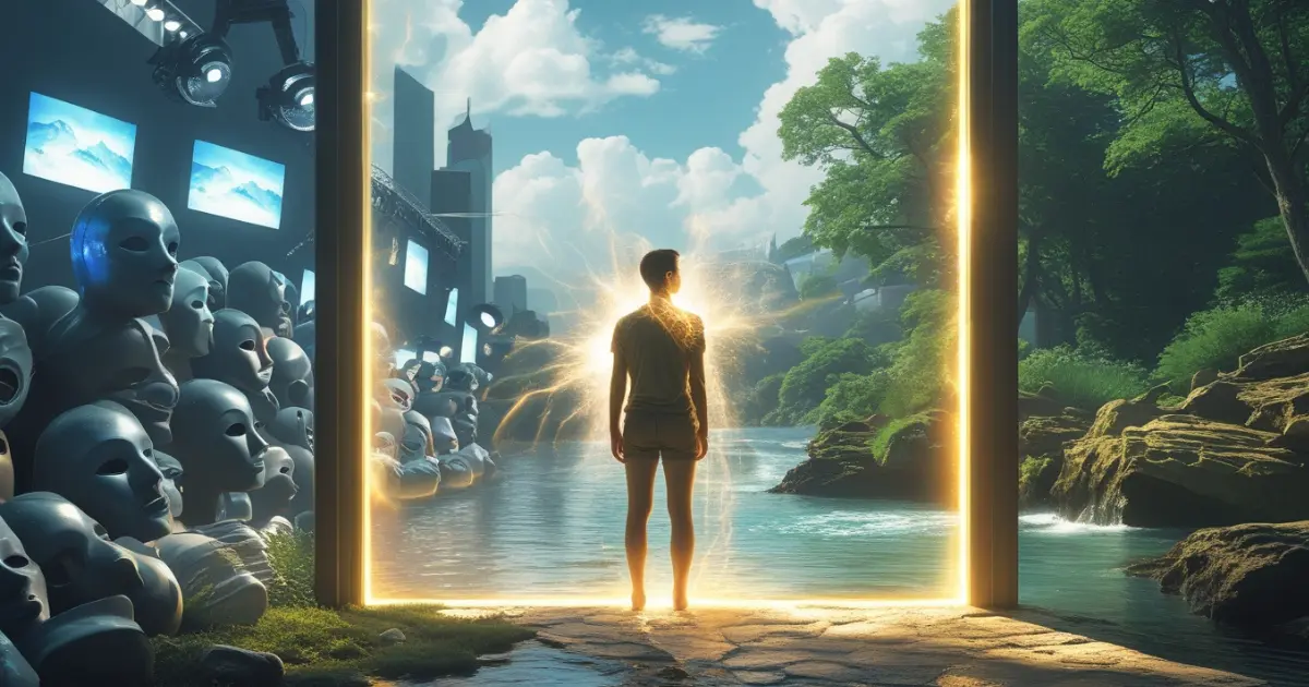 Abstract concept image symbolizing the mystery of life, existence, and human purpose