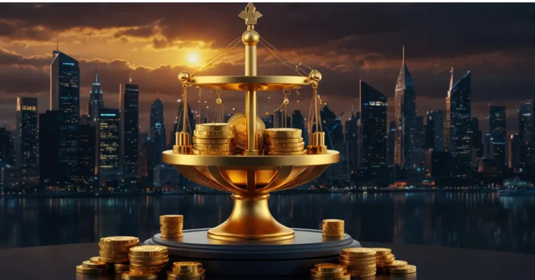 Money versus power concept showing wealth, authority, and influence in the modern world