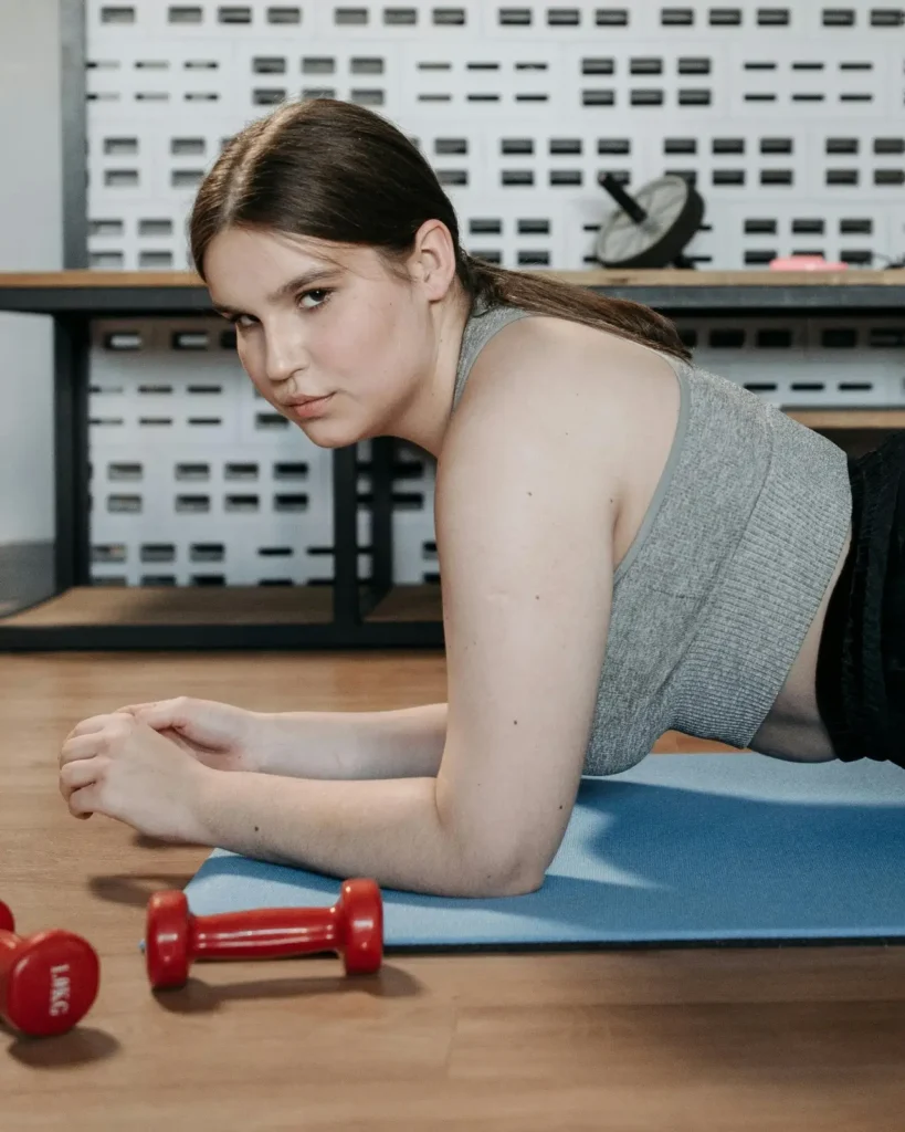 woman performing yoga pose for relaxation