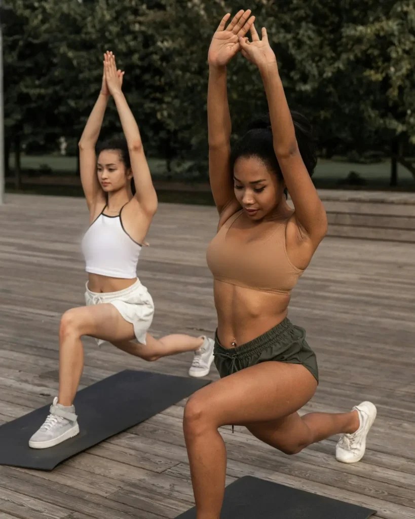 woman stretching and relief stress
