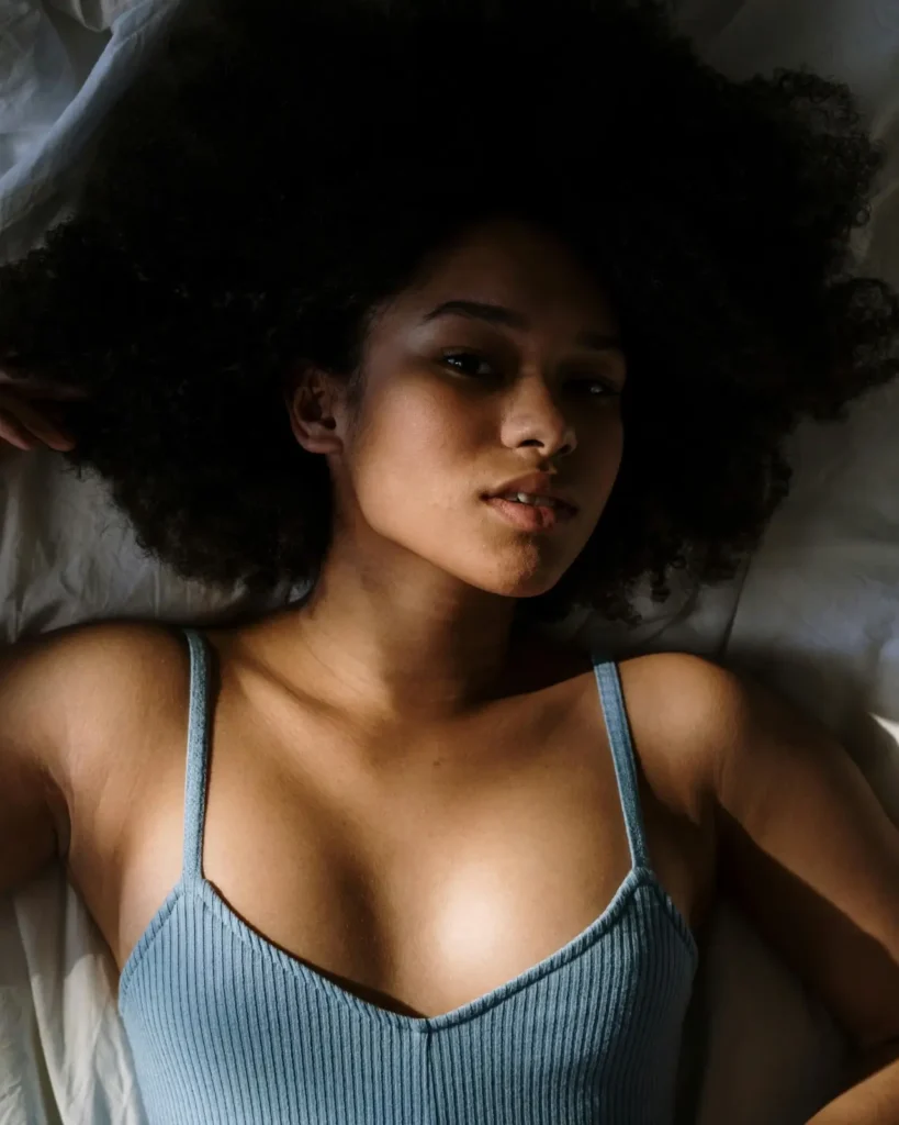 Polynesian woman with traditional tattoo designs