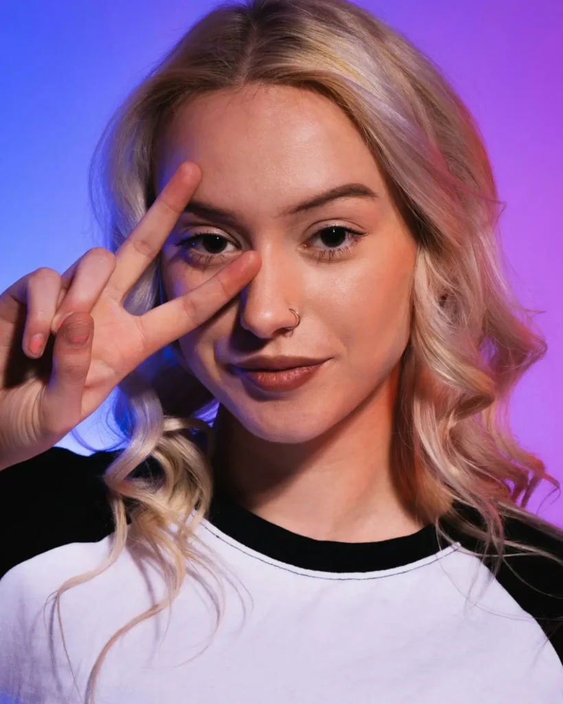 woman with natural makeup and glowing skin