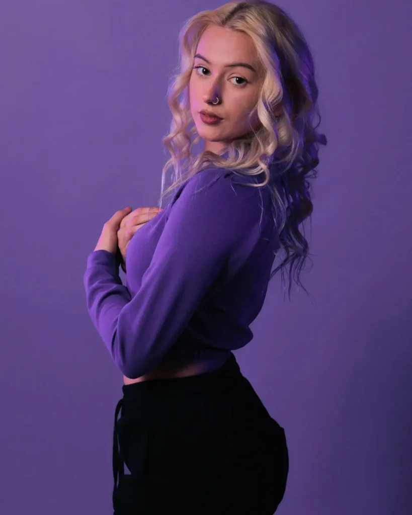 businesswoman standing confidently in office