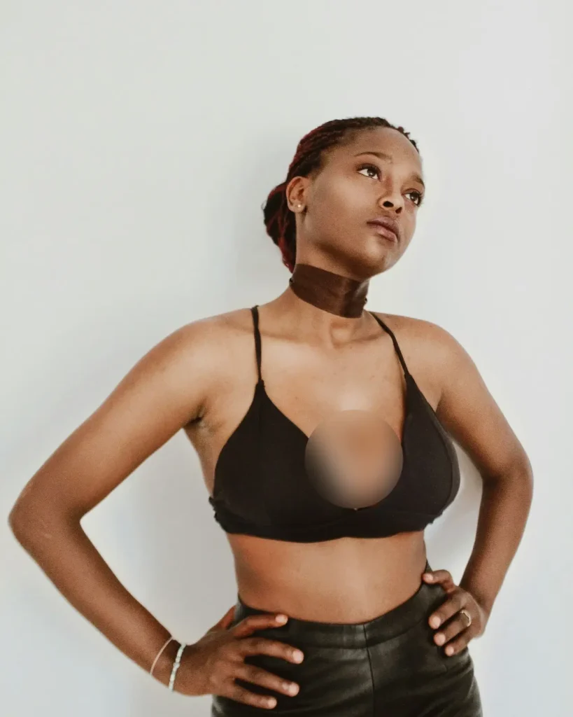 Sudanese woman wearing traditional head covering