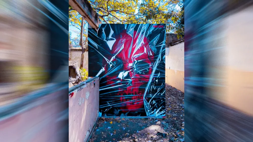 Geometric Bones Street Art